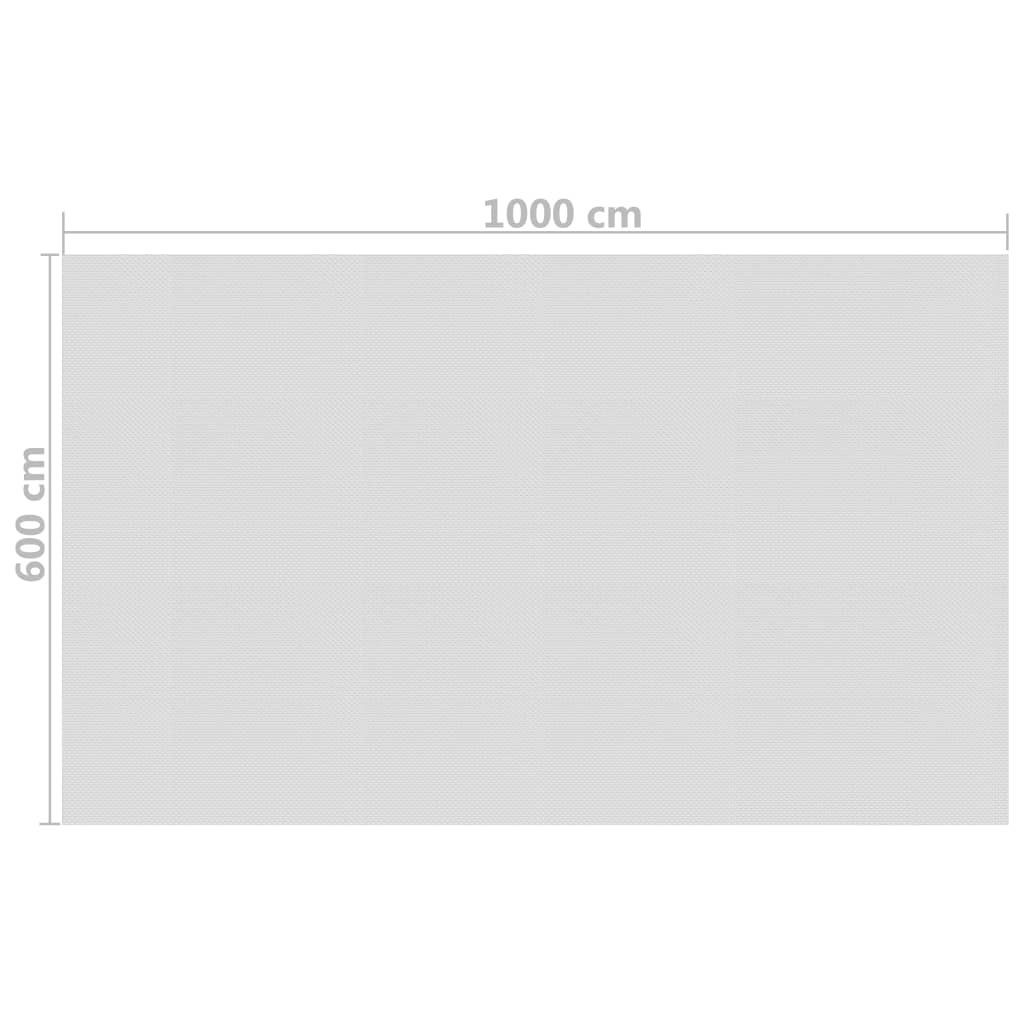Zwembadfolie Solar Drijvend 1000X600 Cm Pe Grijs