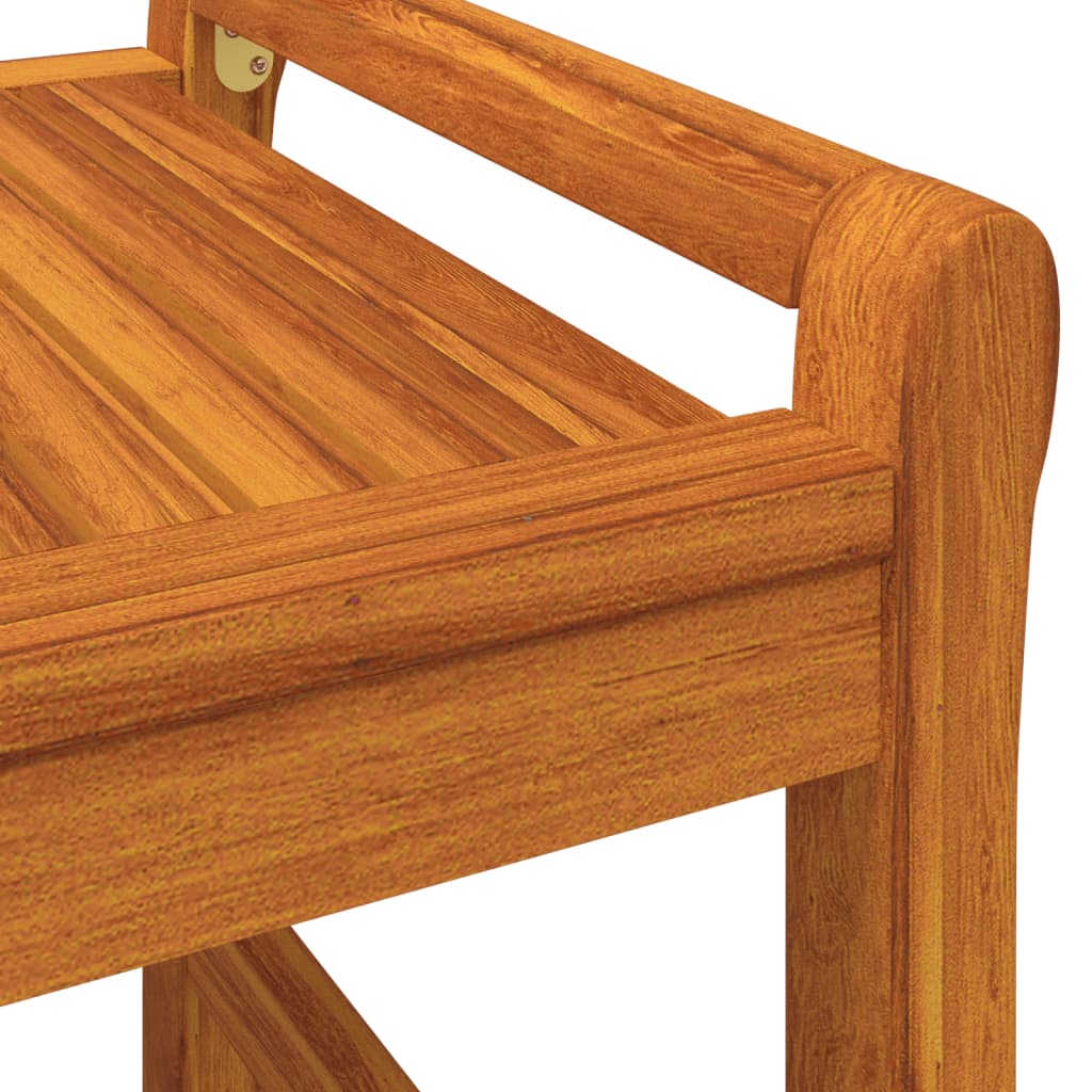 2-Delige Loungeset Met Crèmewitte Kussens Massief Hout