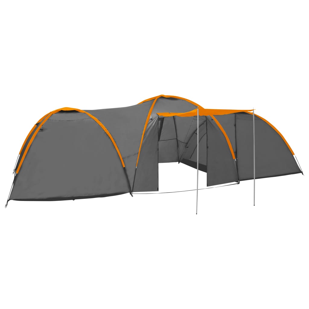 Iglotent 8-Persoons 650X240X190 Cm Grijs En Oranje
