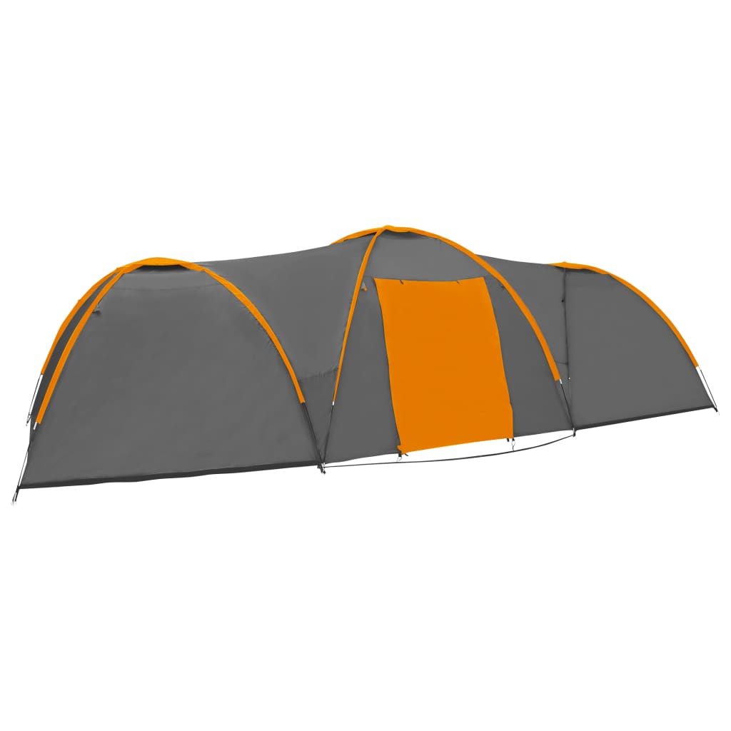 Iglotent 8-Persoons 650X240X190 Cm Grijs En Oranje