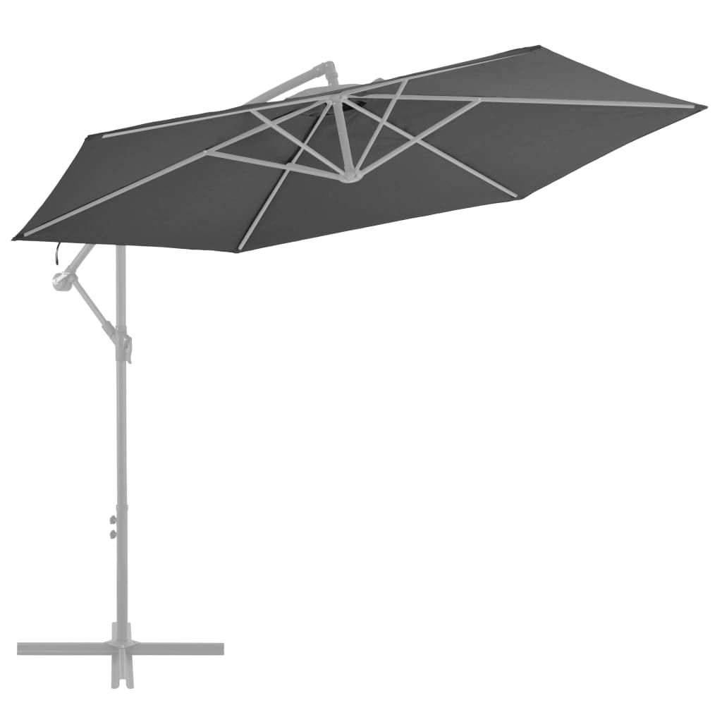 Vervangingsdoek Voor Zweefparasol 300 Cm Antracietkleurig