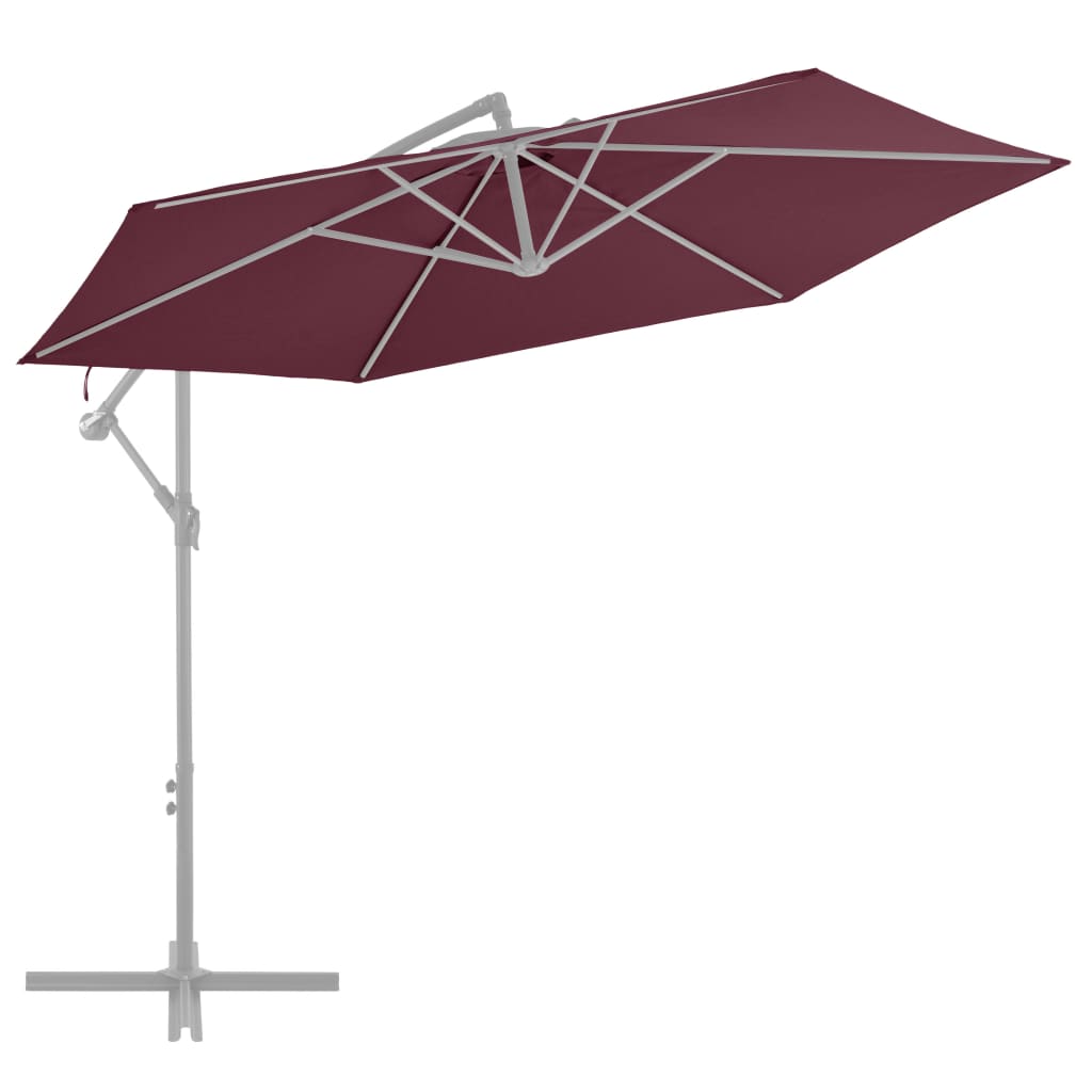 Vervangingsdoek Voor Zweefparasol 300 Cm Bordeauxrood