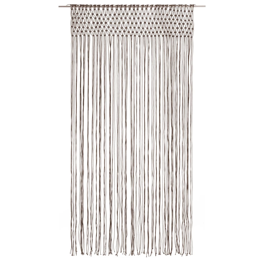 Gordijn Macramé 140X240 Cm Katoen Taupe