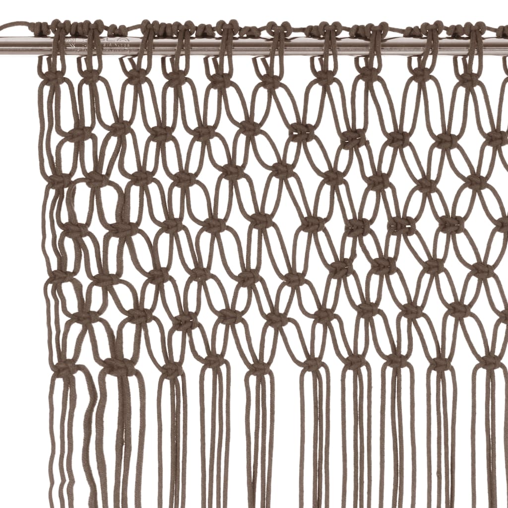Gordijn Macramé 140X240 Cm Katoen Taupe