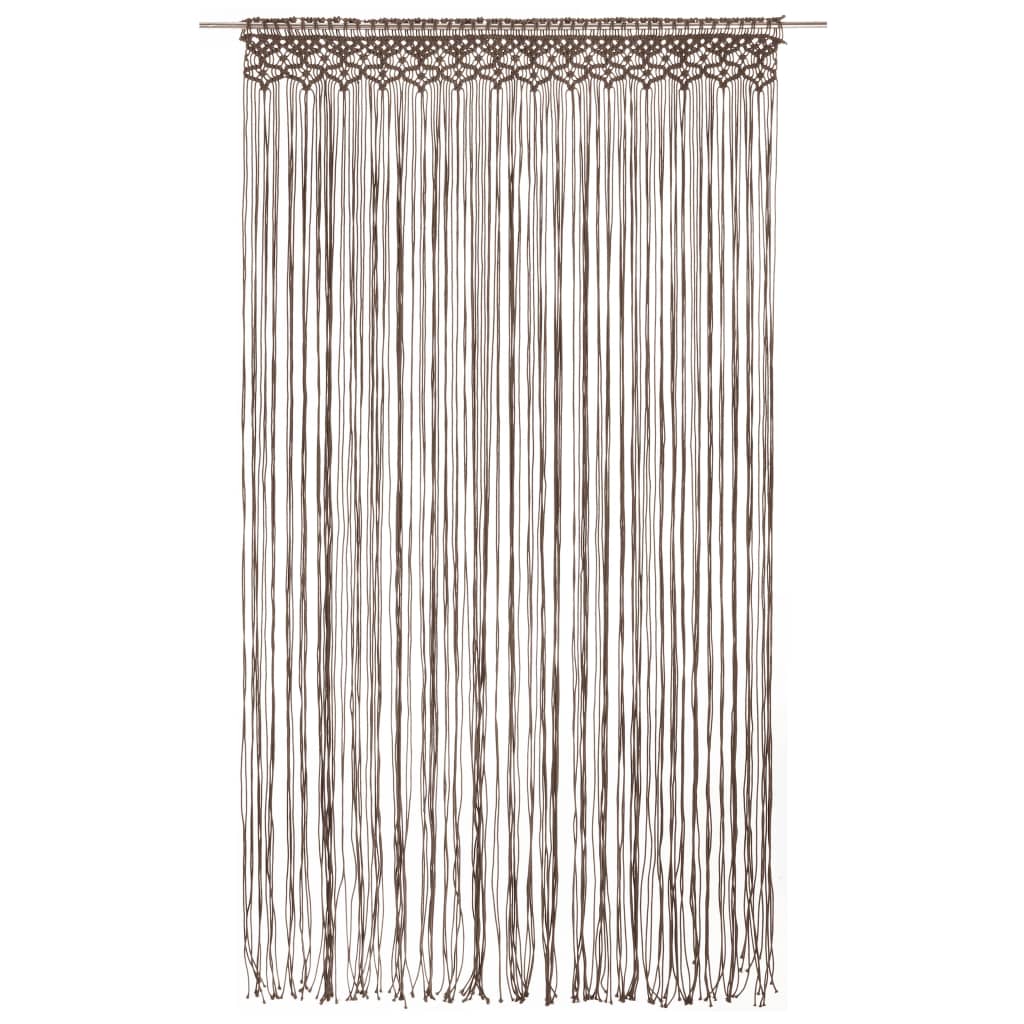 Gordijn Macramé 140X240 Cm Katoen Taupe