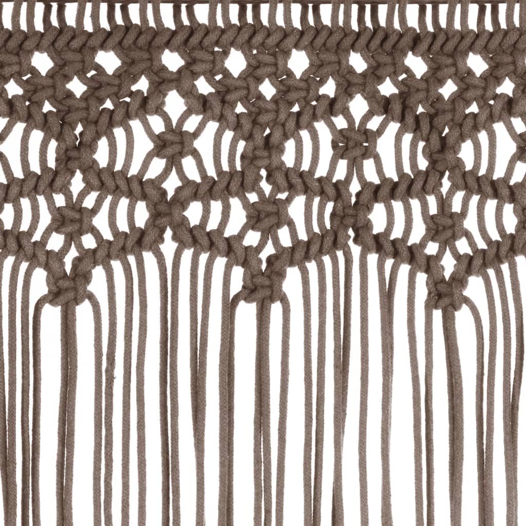 Gordijn Macramé 140X240 Cm Katoen Taupe