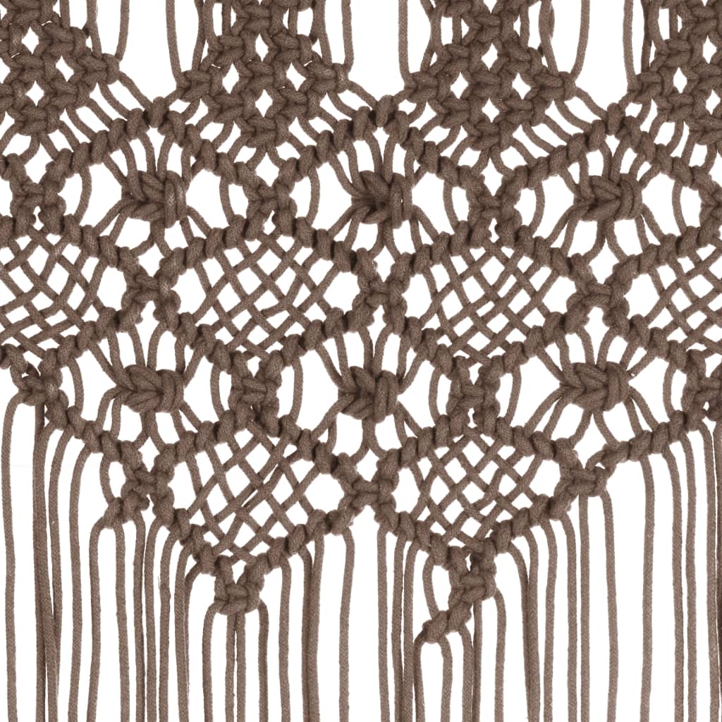 Gordijn Macramé 140X240 Cm Katoen Taupe