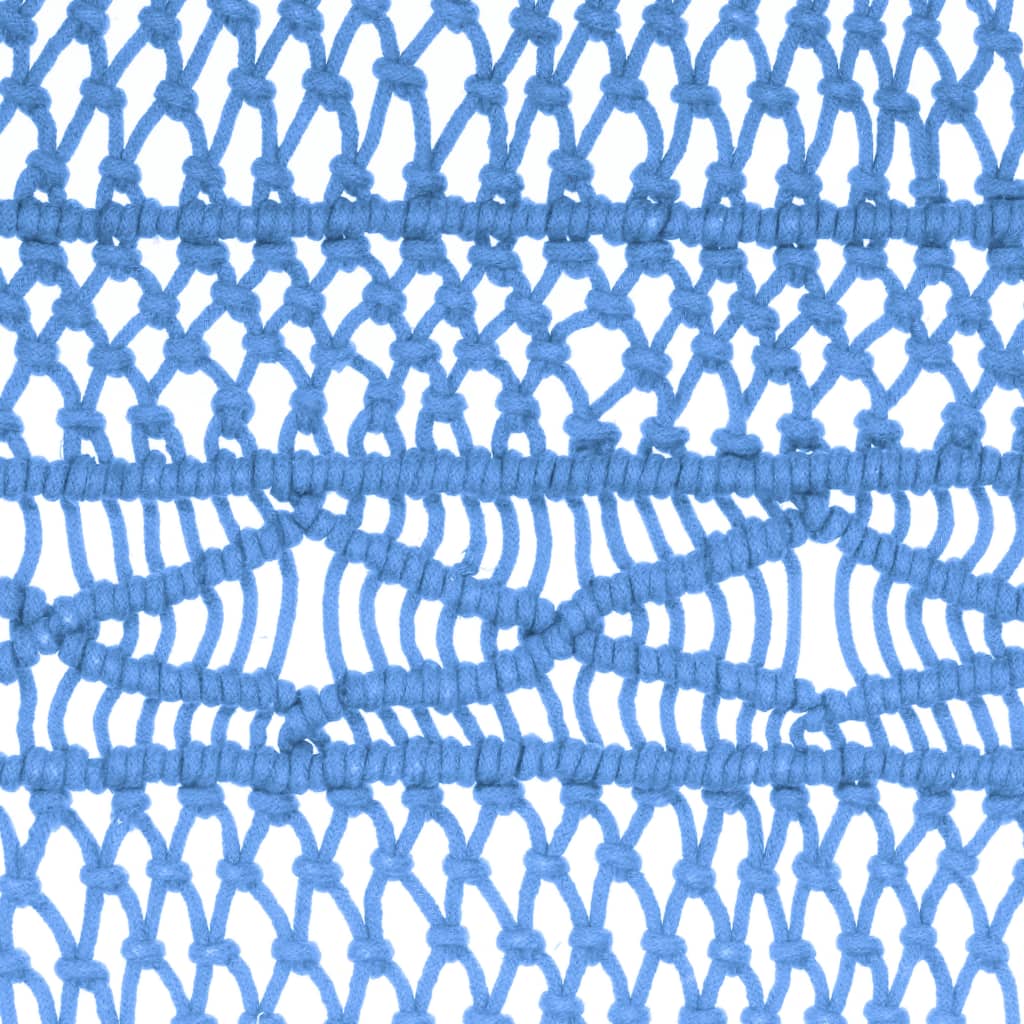 Gordijn Macramé 140X240 Cm Katoen Blauw