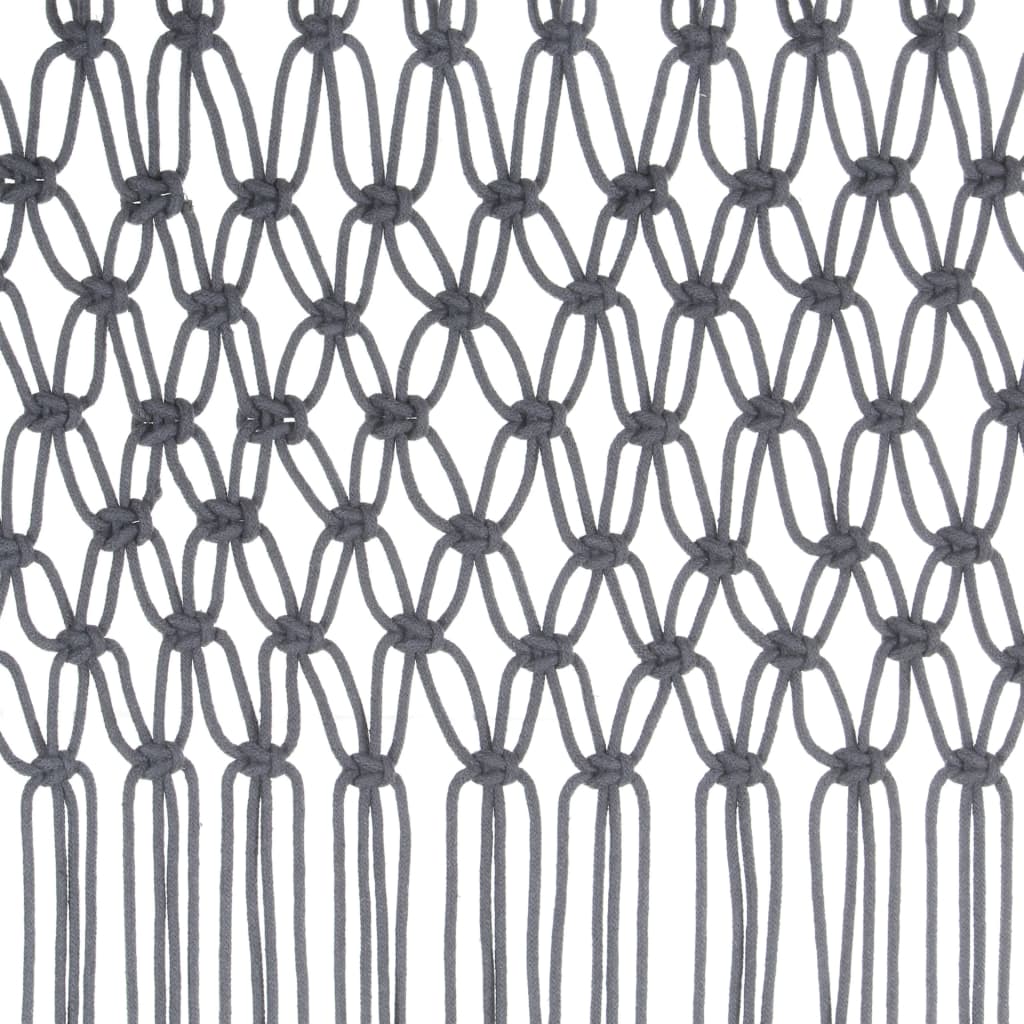 Gordijn Macramé 140X240 Cm Katoen Antraciet