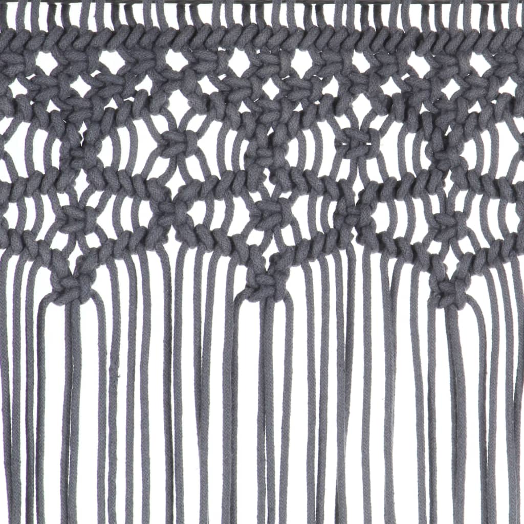 Gordijn Macramé 140X240 Cm Katoen Antraciet