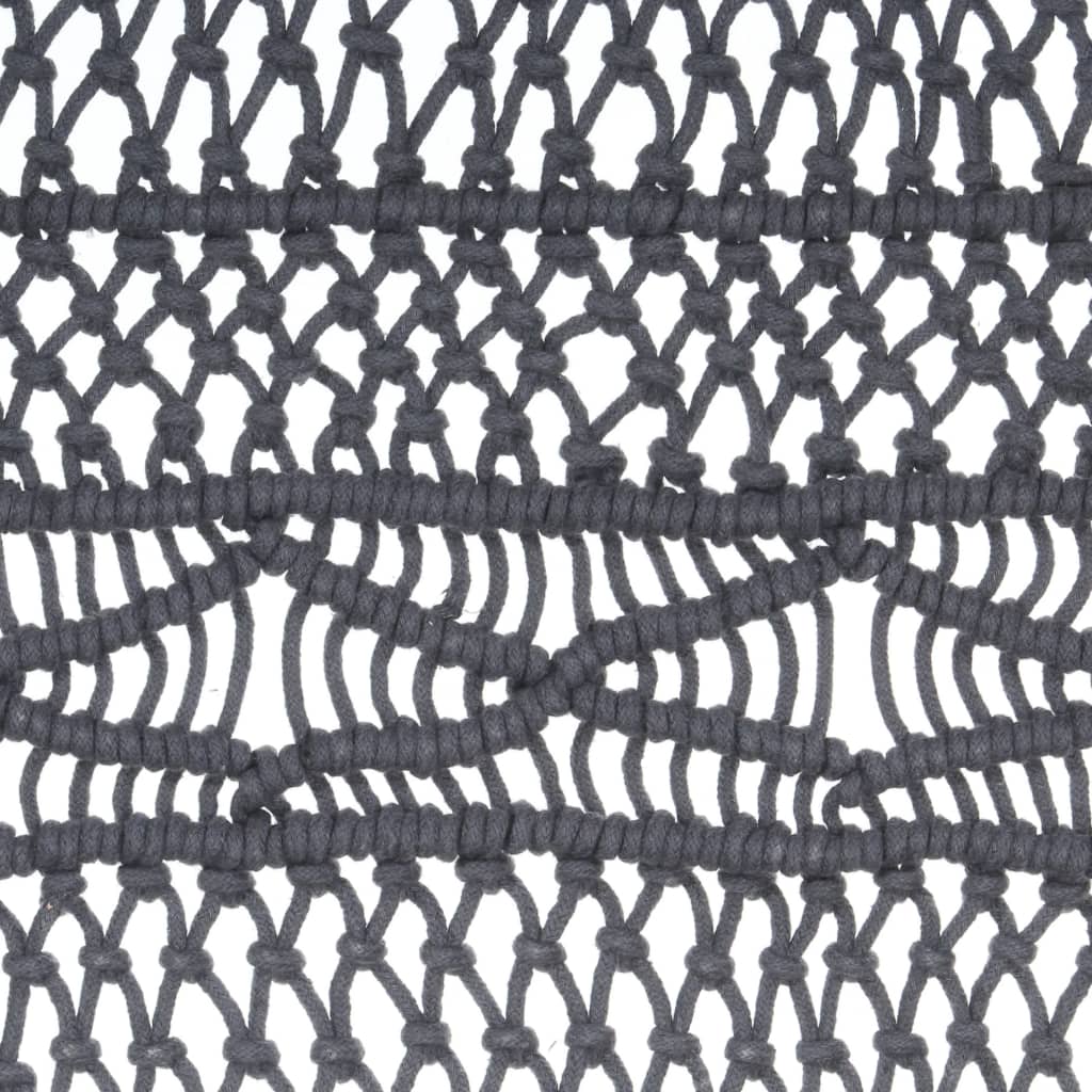 Gordijn Macramé 140X240 Cm Katoen Antraciet