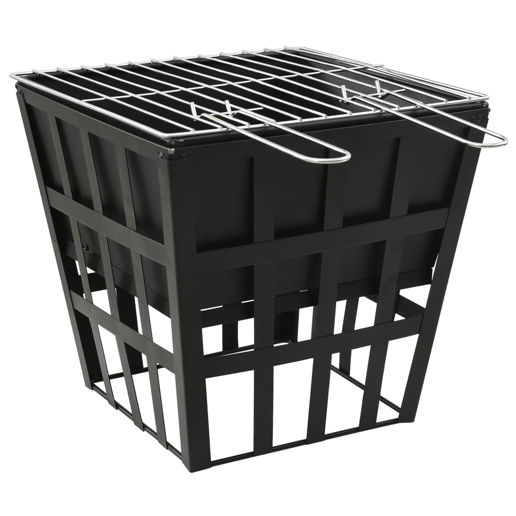 Vuurplaats En Barbecue 2-In-1 34X34X48 Cm Staal