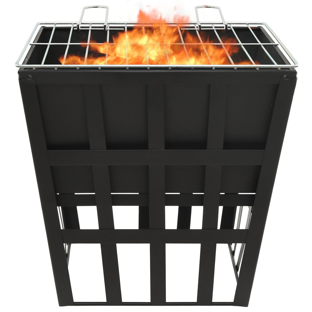 Vuurplaats En Barbecue 2-In-1 34X34X48 Cm Staal