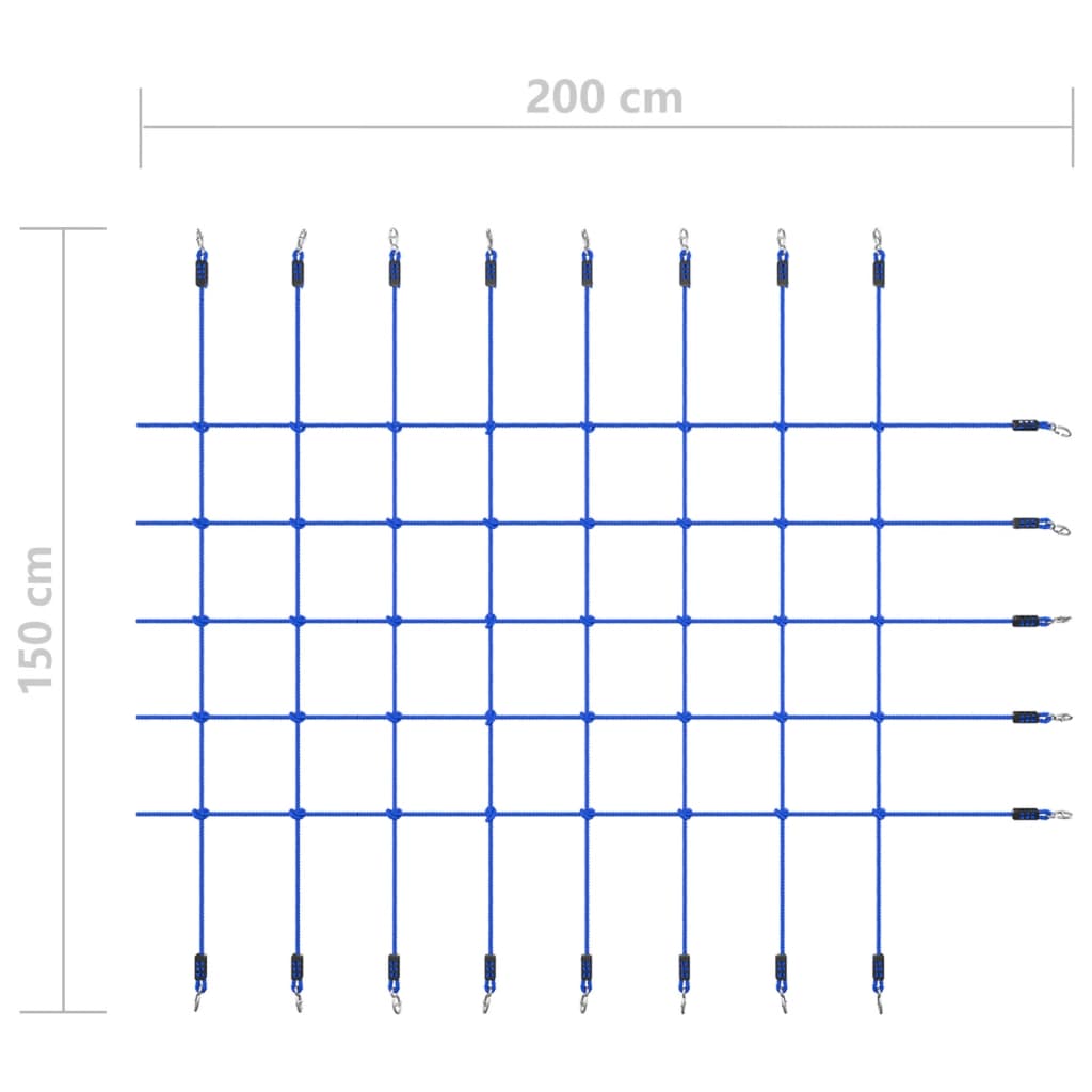 Klimnet 200X150 Cm Blauw