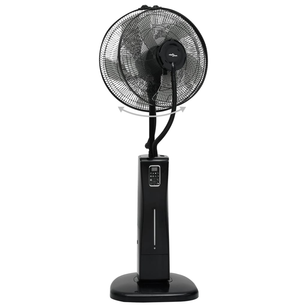 Mistventilator Staand Met Afstandsbediening Zwart