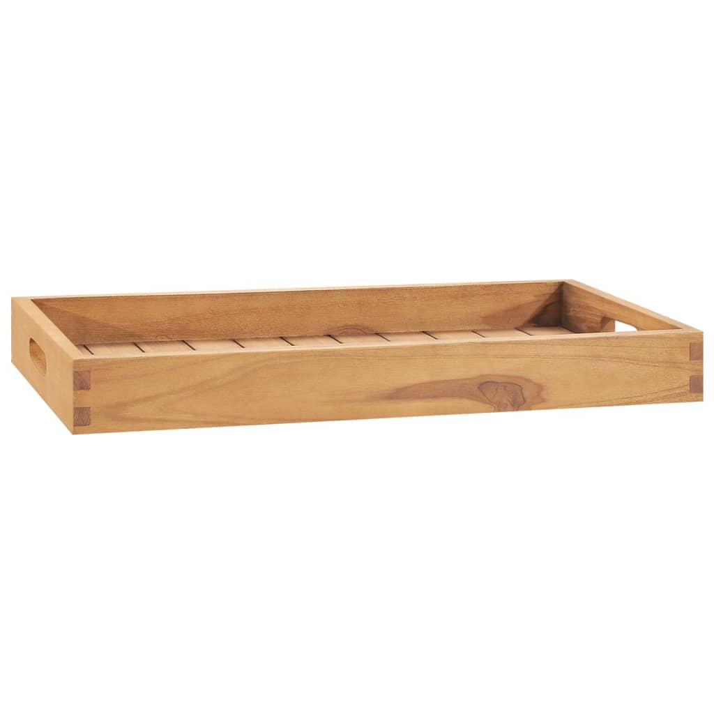 Dienblad 60X35 Cm Massief Teakhout