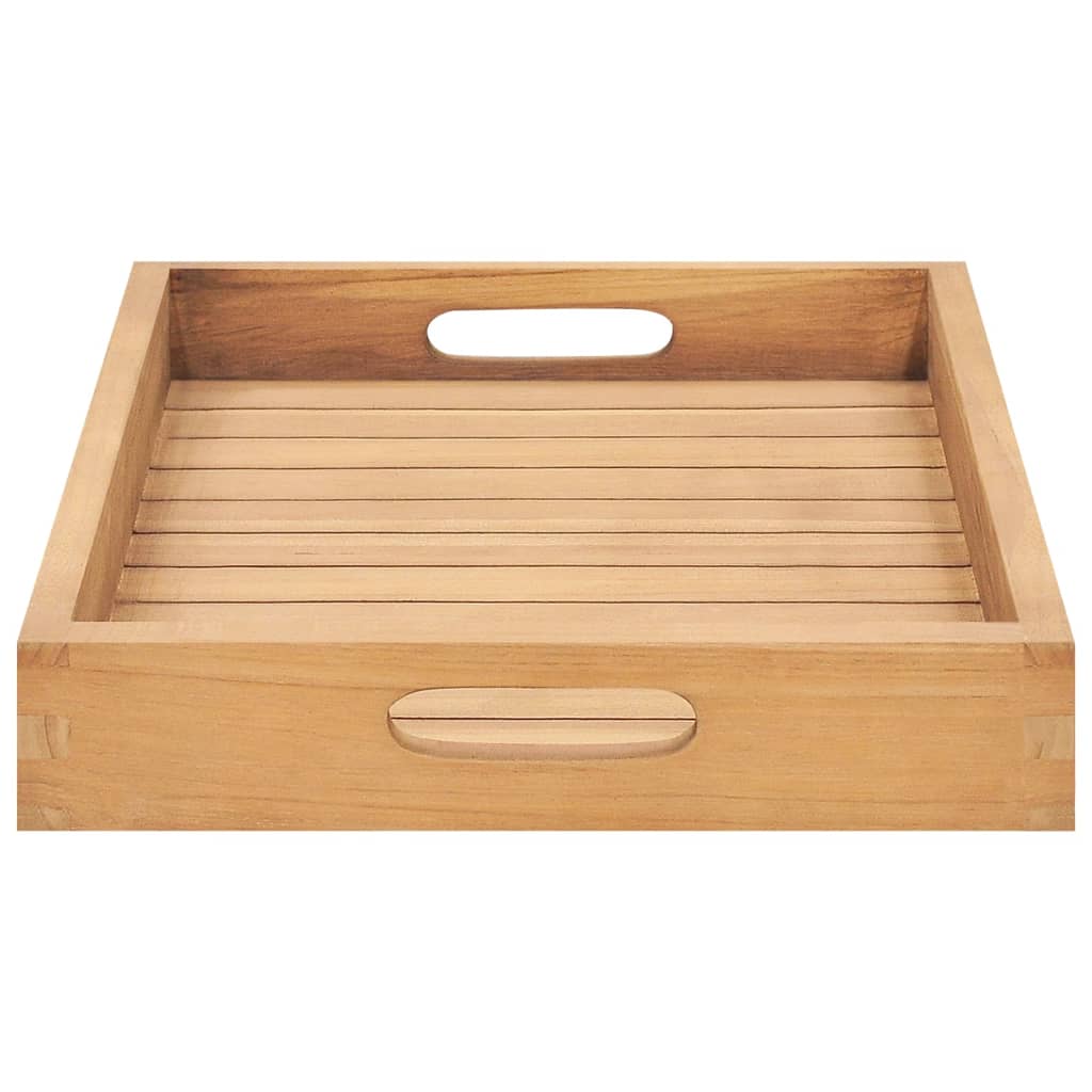 Dienblad 60X35 Cm Massief Teakhout