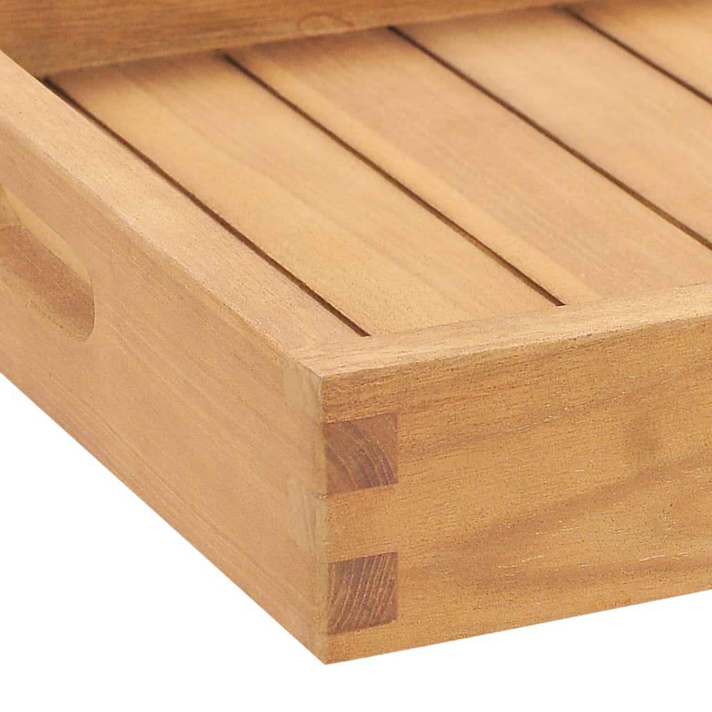 Dienblad 60X35 Cm Massief Teakhout