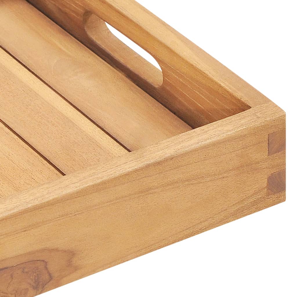 Dienblad 60X35 Cm Massief Teakhout