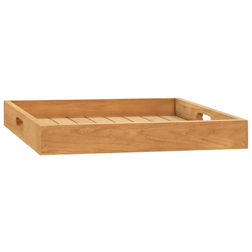 Dienblad 50X50 Cm Massief Teakhout