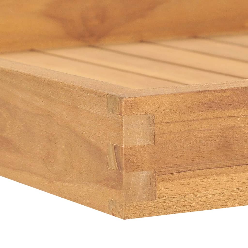 Dienblad 60X60 Cm Massief Teakhout