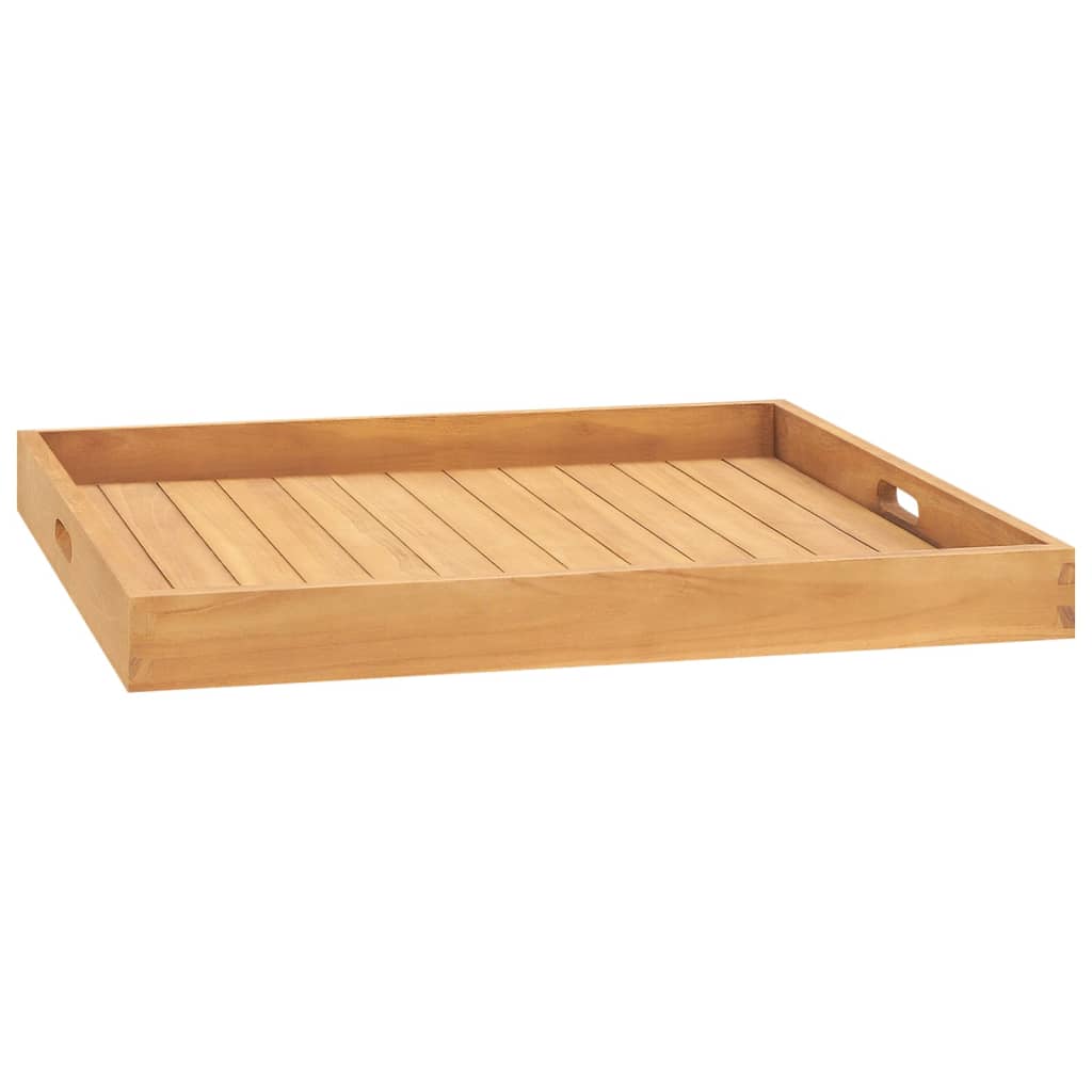 Dienblad 70X70 Cm Massief Teakhout