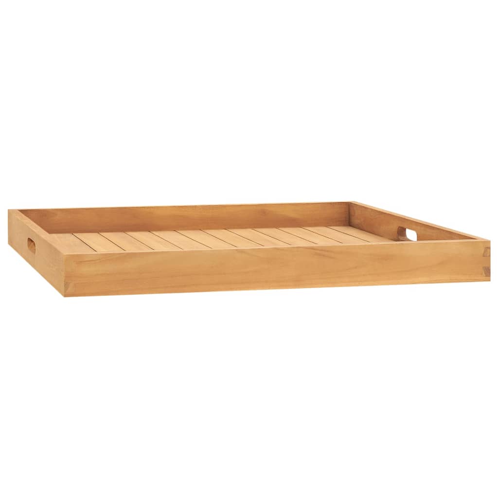 Dienblad 70X70 Cm Massief Teakhout