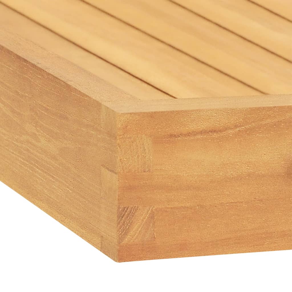 Dienblad 70X70 Cm Massief Teakhout