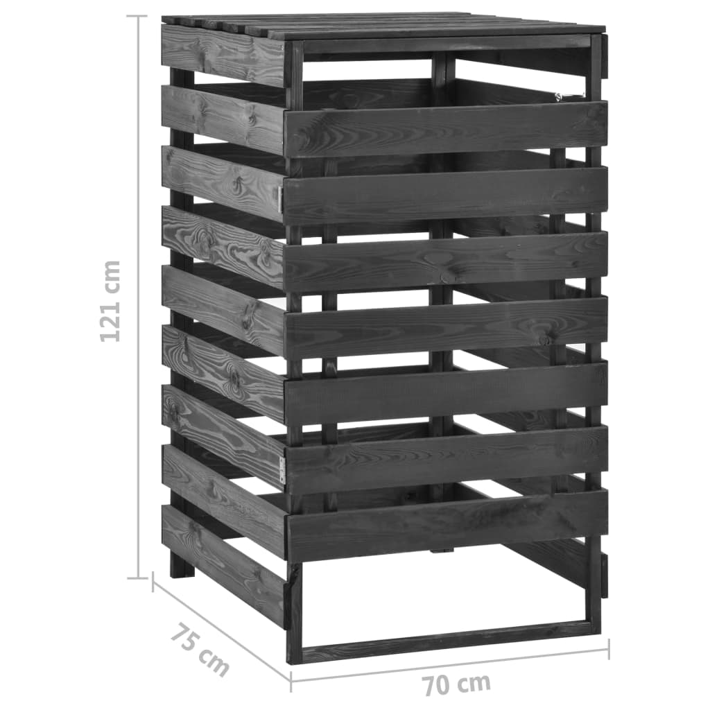 Containerberging Enkel 70X75X121 Cm Geverfd Massief Grenenhout