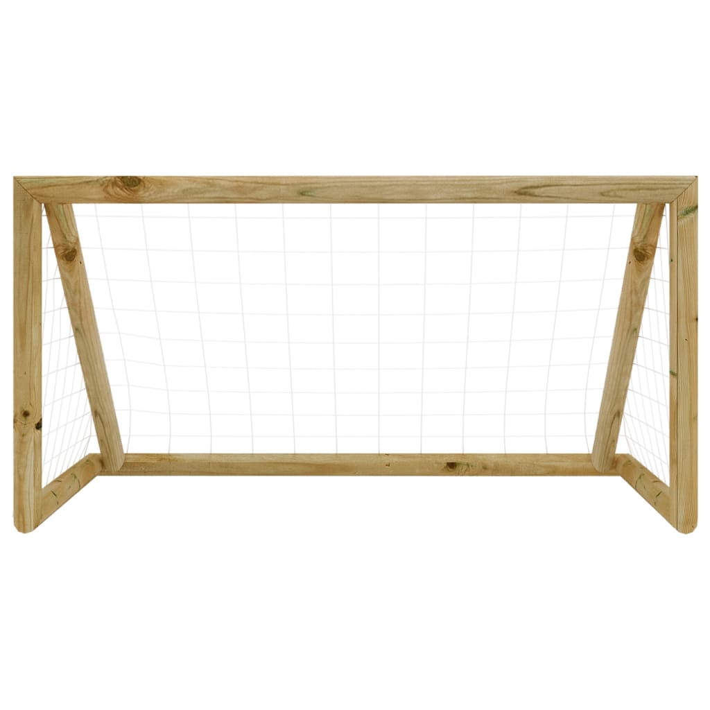 Voetbaldoel Met Net 160X100X80 Cm Geïmpregneerd Grenenhout