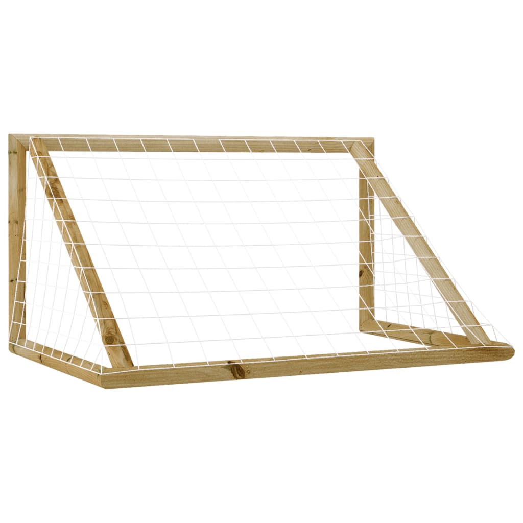 Voetbaldoel Met Net 160X100X80 Cm Geïmpregneerd Grenenhout