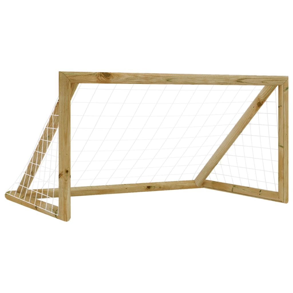 Voetbaldoel Met Net 120X80X60 Cm Geïmpregneerd Grenenhout