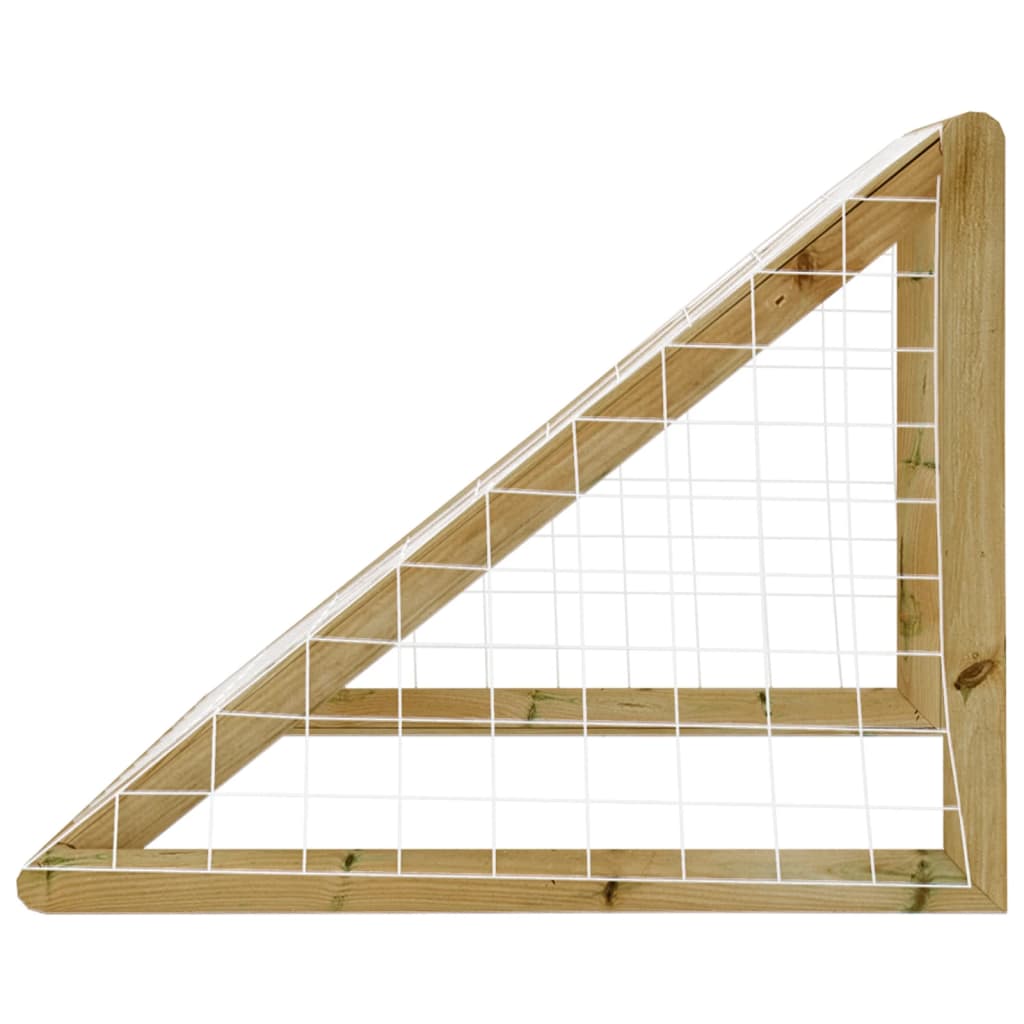 Voetbaldoel Met Net 120X80X60 Cm Geïmpregneerd Grenenhout