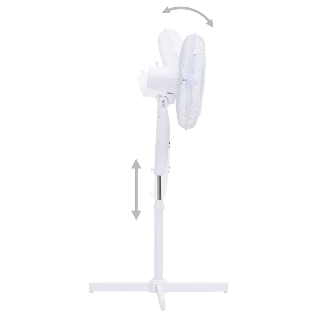 Staande Ventilator Ø 40 Cm 120 Cm Wit