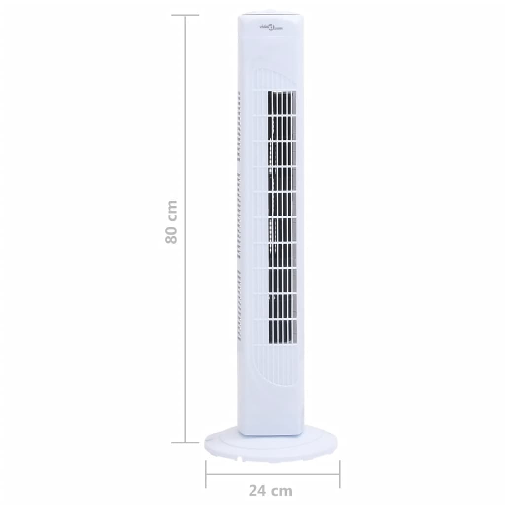 Torenventilator Ø24X80 Cm Wit
