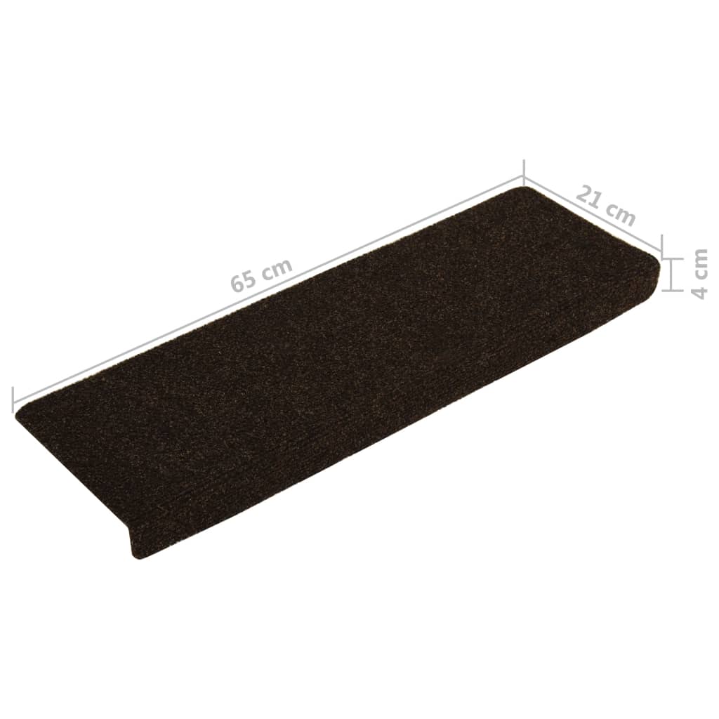 Trapmatten 15 St 65X25 Cm Naaldvilt Bruin