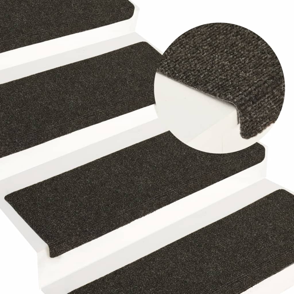 Trapmatten 15 St 65X25 Cm Naaldvilt Grijs