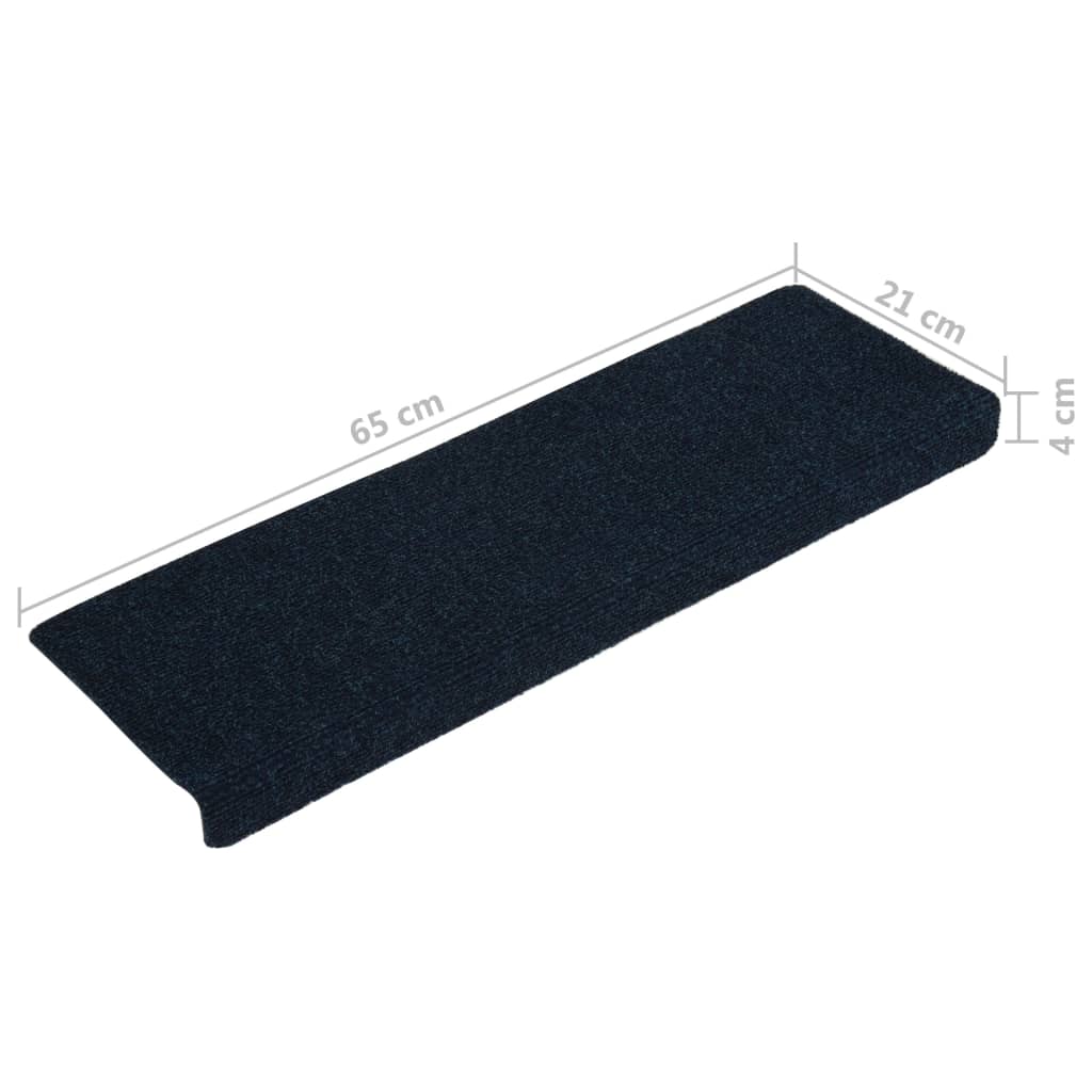 Trapmatten 15 St 65X25 Cm Naaldvilt Blauw