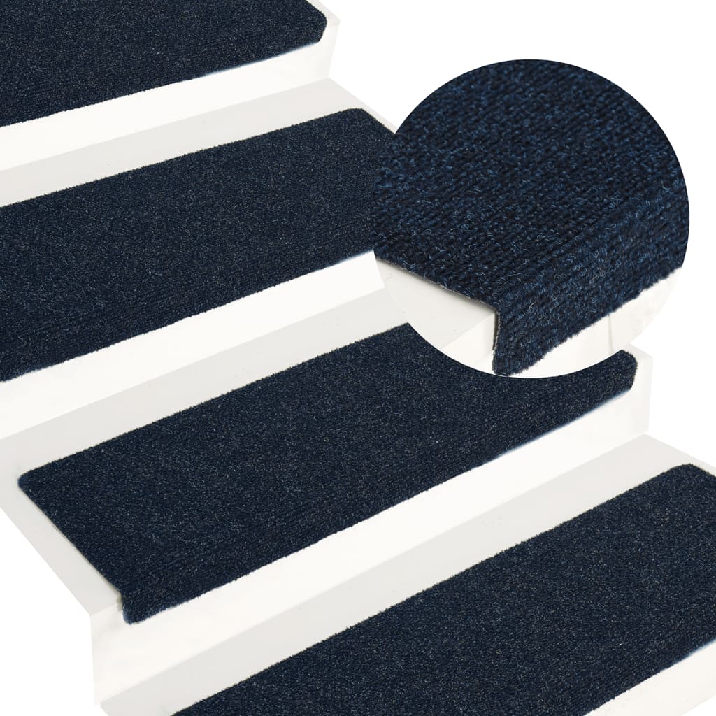 Trapmatten 15 St 65X25 Cm Naaldvilt Blauw