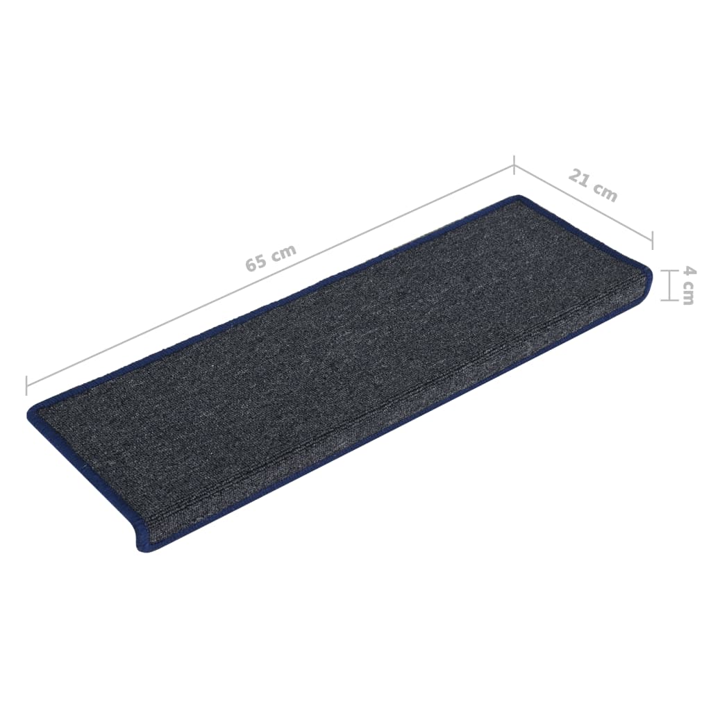Trapmatten 15 St 65X25 Cm Grijs En Blauw