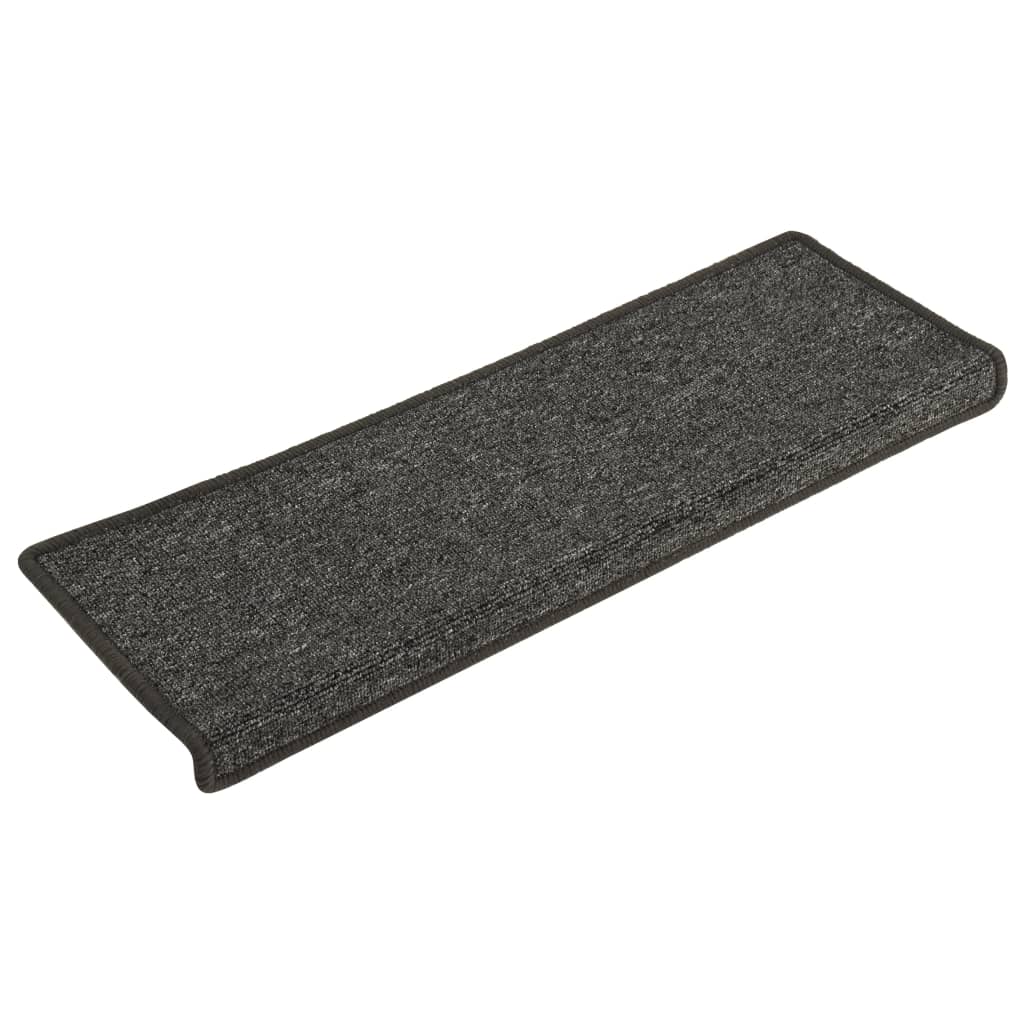 Trapmatten 15 St 65X25 Cm Grijs En Zwart