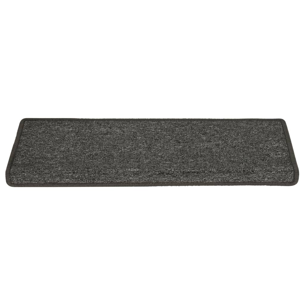 Trapmatten 15 St 65X25 Cm Grijs En Zwart