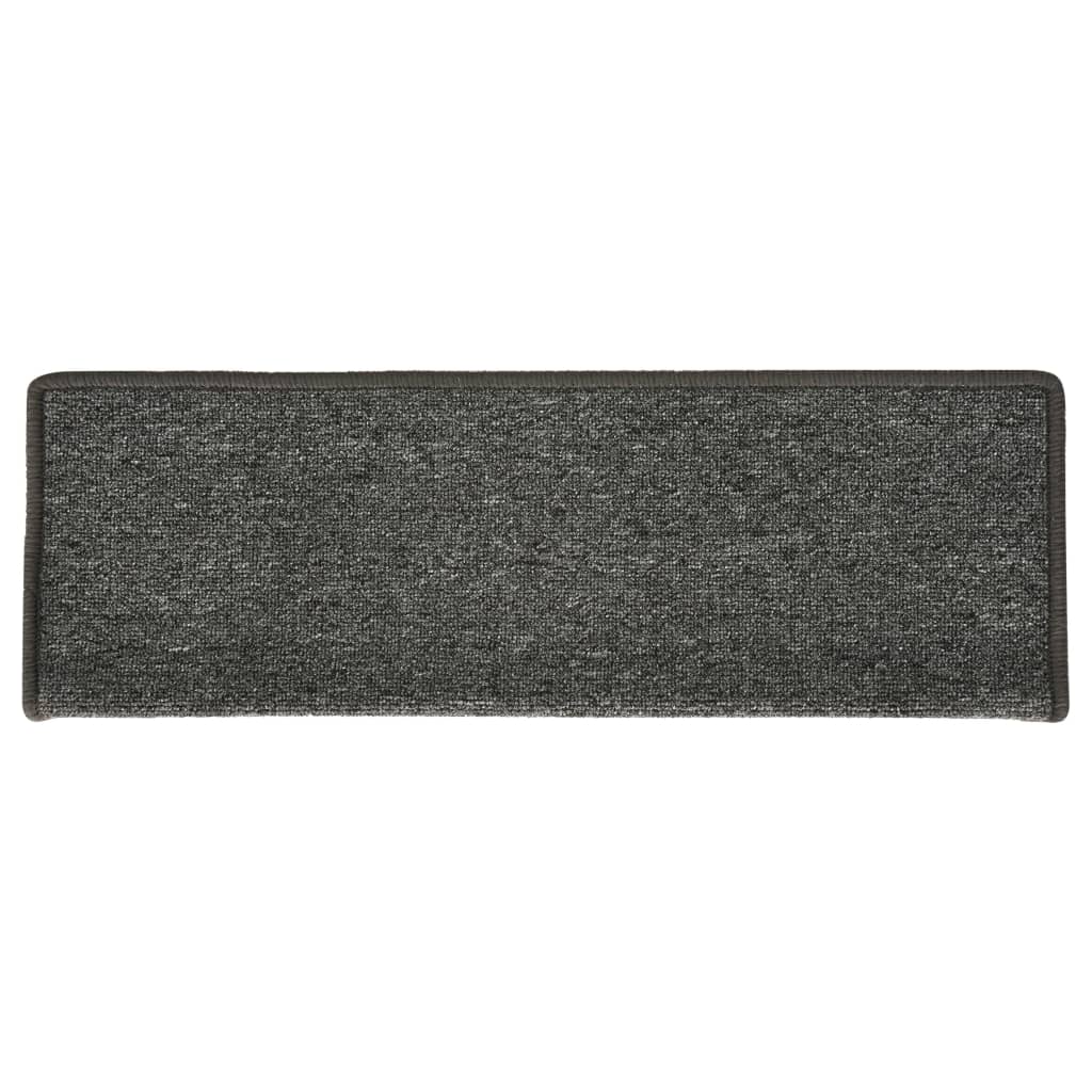 Trapmatten 15 St 65X25 Cm Grijs En Zwart