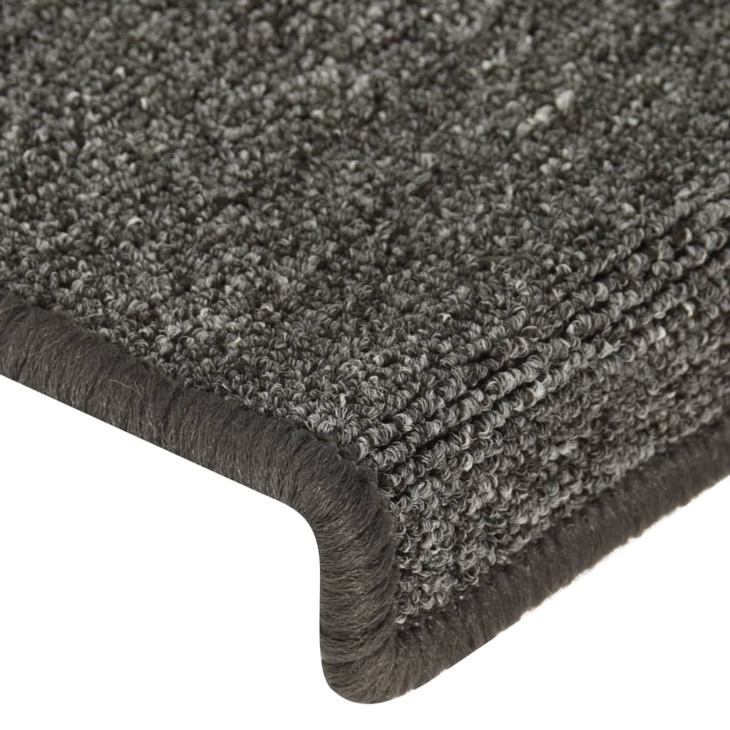 Trapmatten 15 St 65X25 Cm Grijs En Zwart