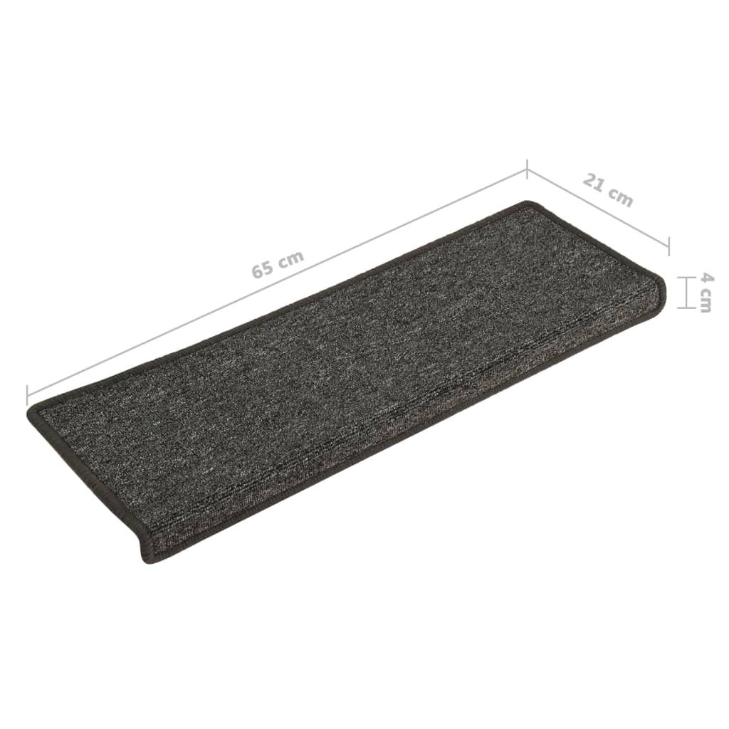 Trapmatten 15 St 65X25 Cm Grijs En Zwart