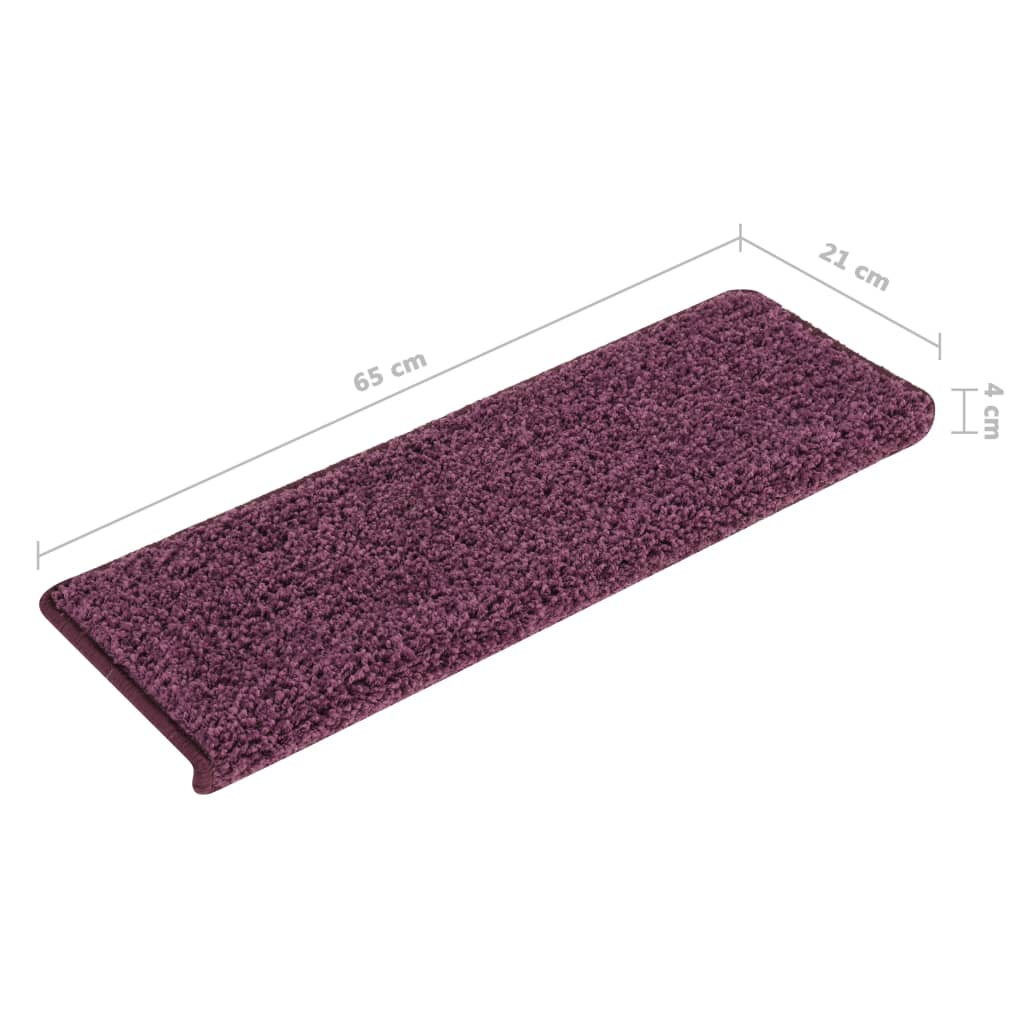 Trapmatten 15 St 65X25 Cm Donkerpaars