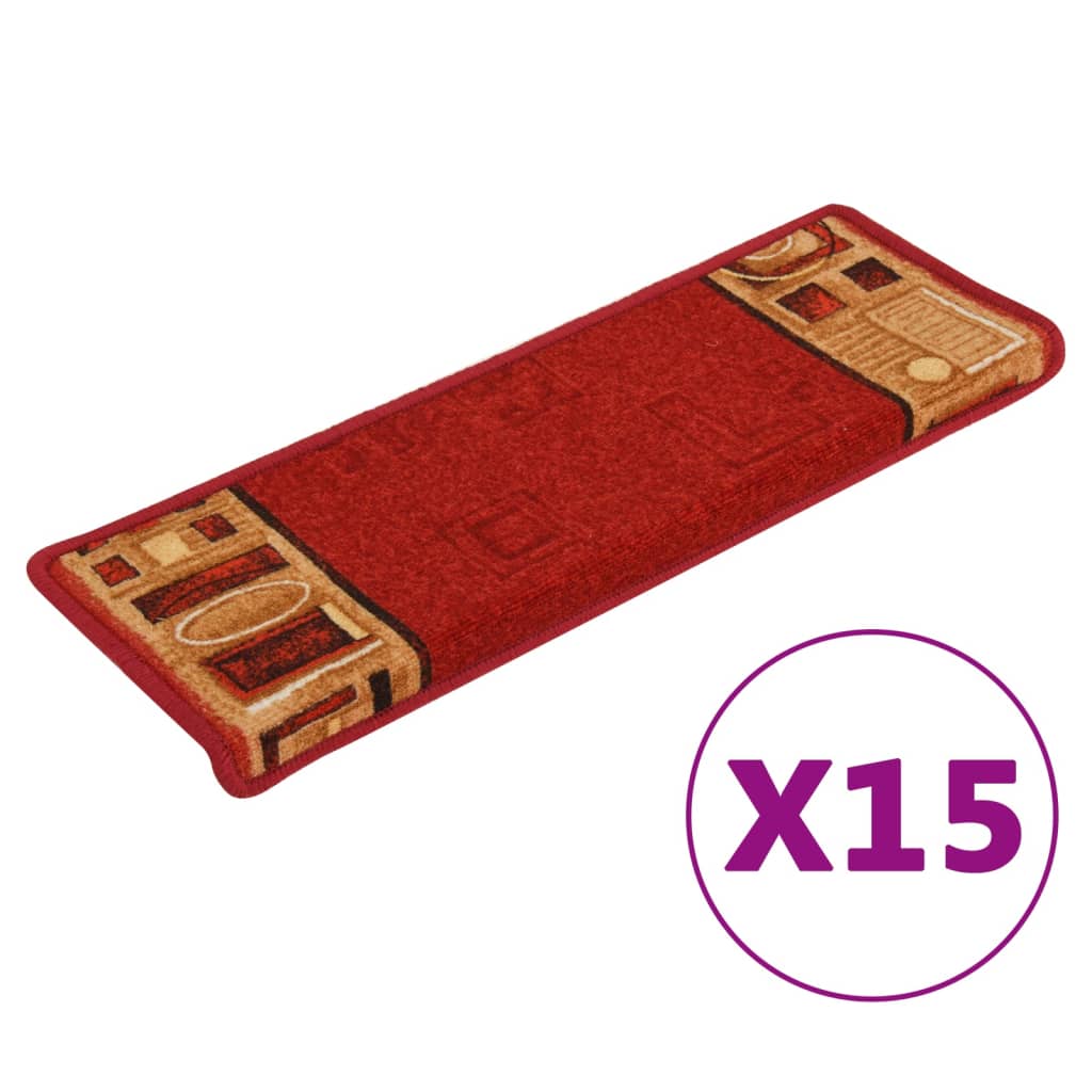 Trapmatten Zelfklevend 15 St 65X25 Cm Rood