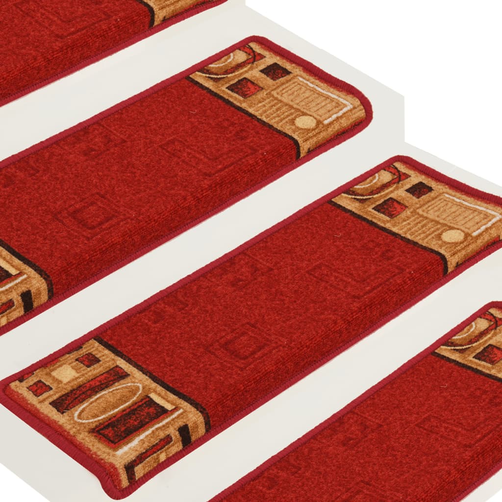 Trapmatten Zelfklevend 15 St 65X25 Cm Rood