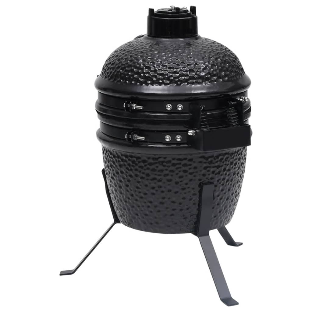 Kamado Barbecue 2-In-1 56 Cm Keramiek Zwart