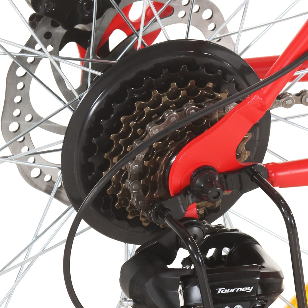Mountainbike 21 Versnellingen 27,5 Inch Wielen 38 Cm Frame Rood